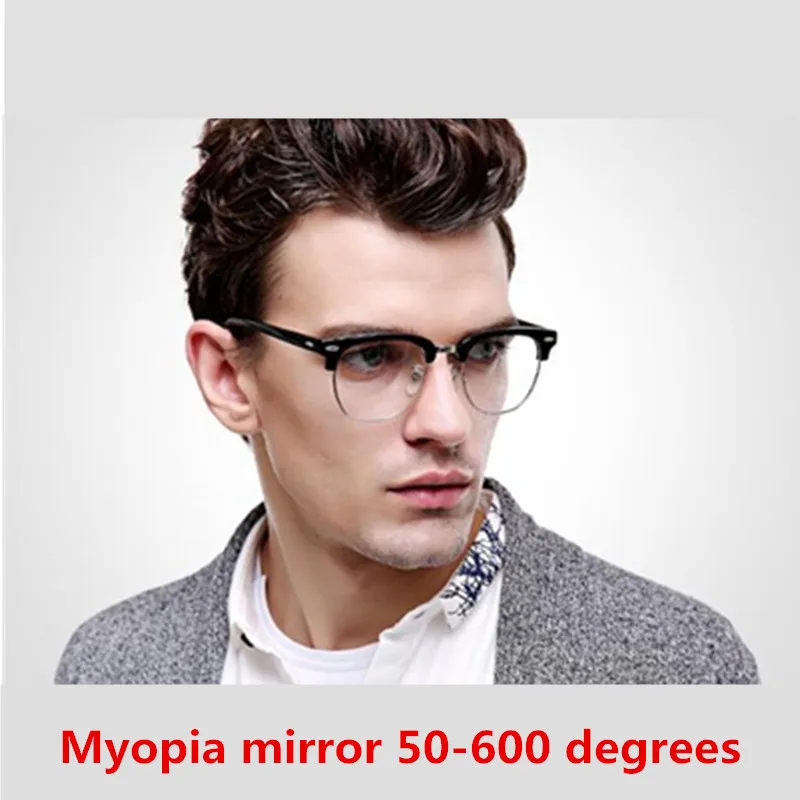 

Очки для близорукости, от-0,5 до-6,0, металлическая оправа, половинчатая оправа, искусство, ретро, для мужчин и женщин, от-0,5 до-6,0 градусов
