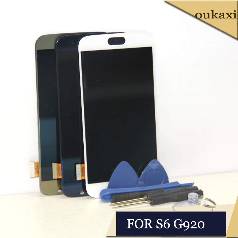 G920F ЖК дисплей для SAMSUNG Galaxy S6 G920 кодирующий преобразователь сенсорного экрана в