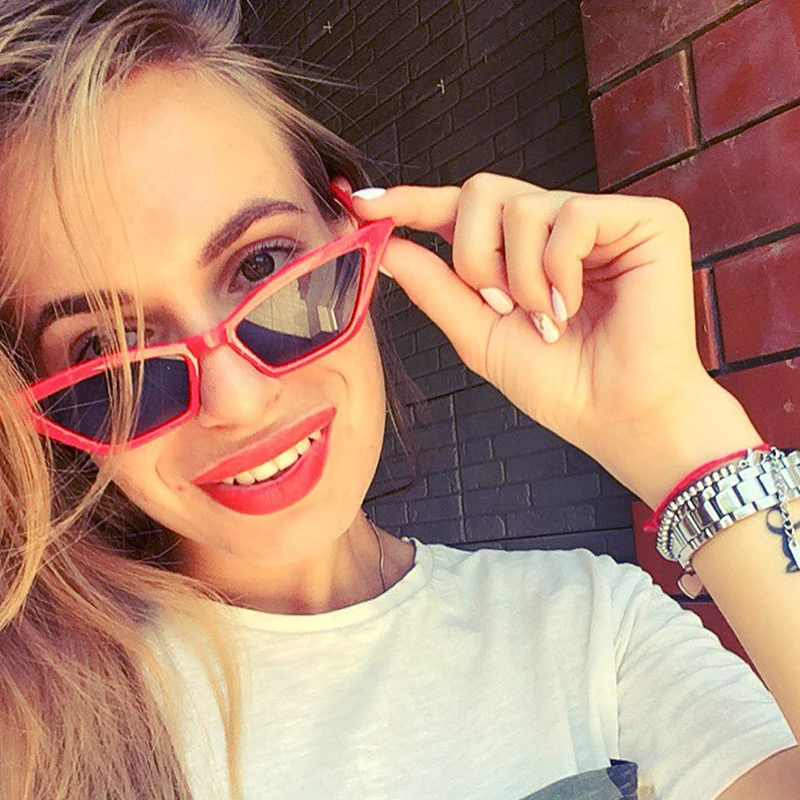 Bikinx сексуальные женские ретро очки треугольные дизайнерские черные красные