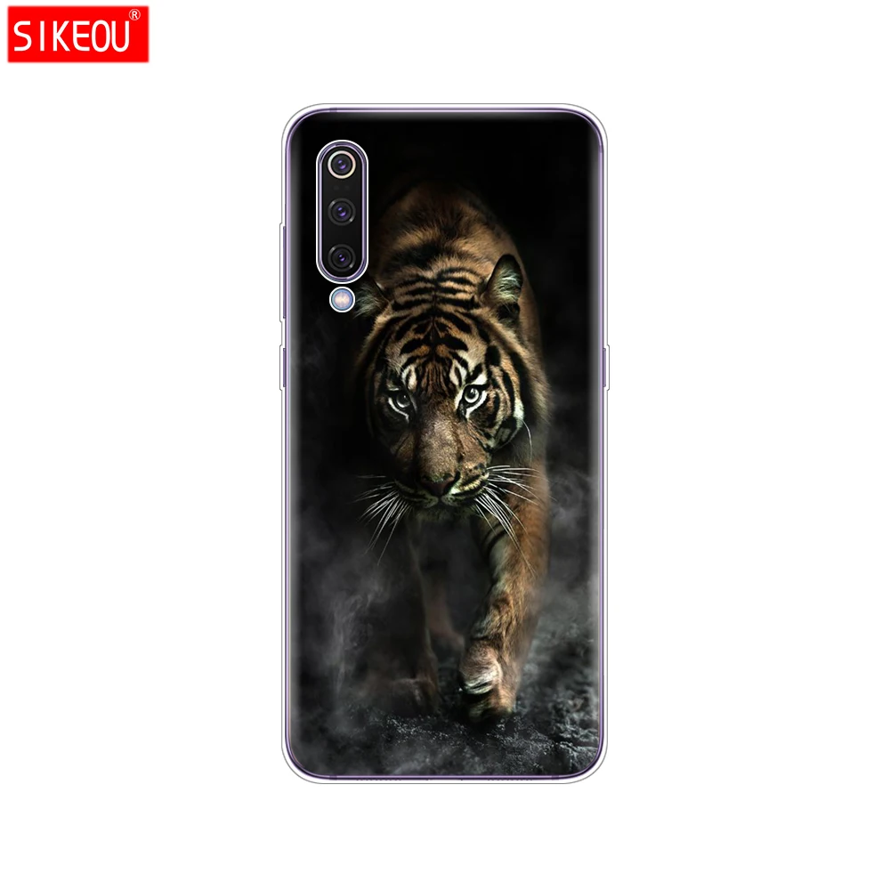 12076 case for xiaomi mi 9 case cover Cartoon Silicone Soft TPU Cover For xiaomi Mi9 xiaomi 9 SE Case Phone Shell bumper etui flower - Цвет: 12076