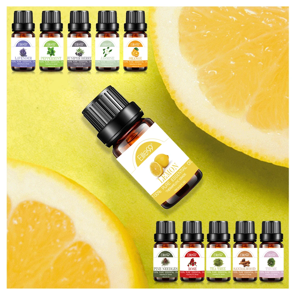 

Elite99 10ml Pure Essential Oils For Aromatherapy Diffusers Natural Essential Oil Relieve Stress Oil Massage Bathing Skin Care