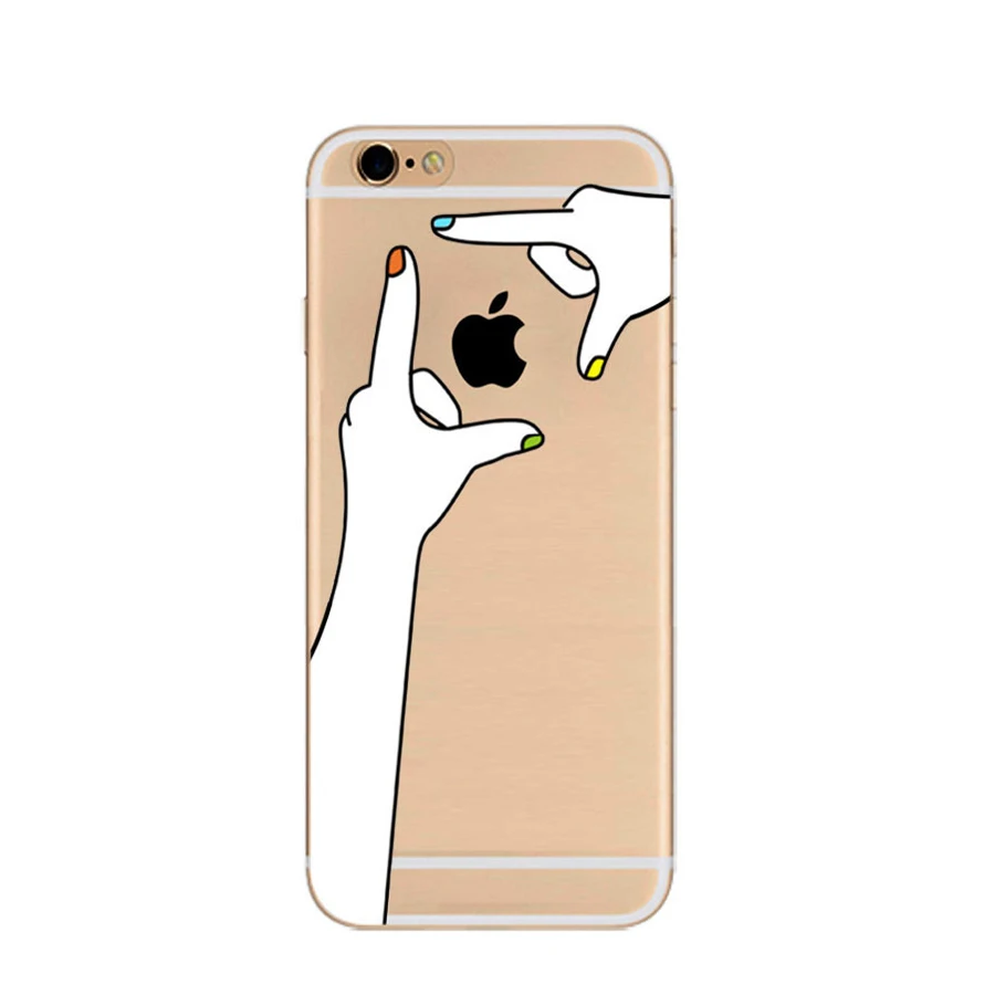 Tmalltide чехол для телефона Iphone 7 8 plus X прозрачным рисунком Грязезащищенная