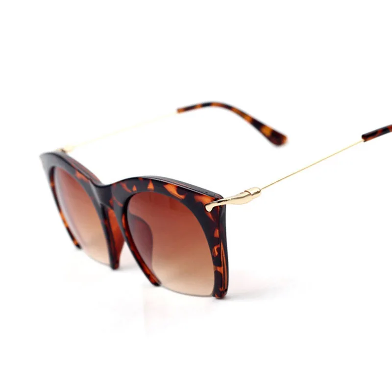 Li Brand half rim Sunglasses CAT EYE Sun shades lenses Half frame goggles Women Tinted wear Black Party sunglass Metal | Аксессуары для