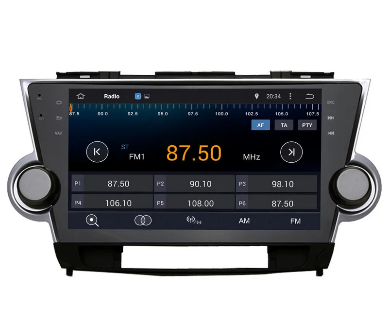 Автомобильный мультимедийный плеер 10 1 дюймов Android 7 GPS навигация для Toyota Highlander 2008