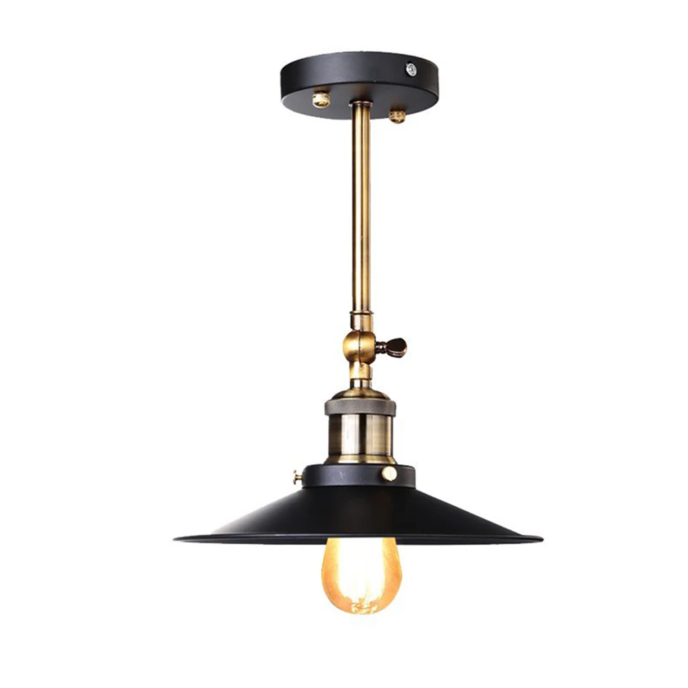 1x Black Retro Industrial Edison Vintage Wall Lamp / Ceiling Light - Antique Finish Brass Arm with Metal Lampshade (Diameter: 20 | Освещение