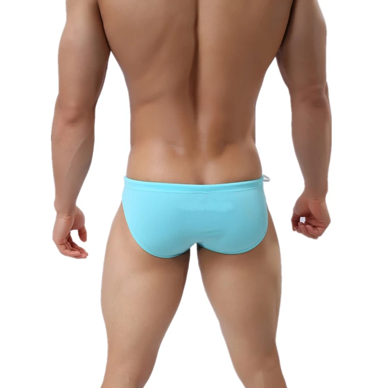 GANYANR Brand Gay Men Swimwear Swimsuit Swimming Trunks Sunga Swim Shorts Briefs Bikini Bathing Suit Sexy Low Waist Bulge|gay swimwear men|briefs