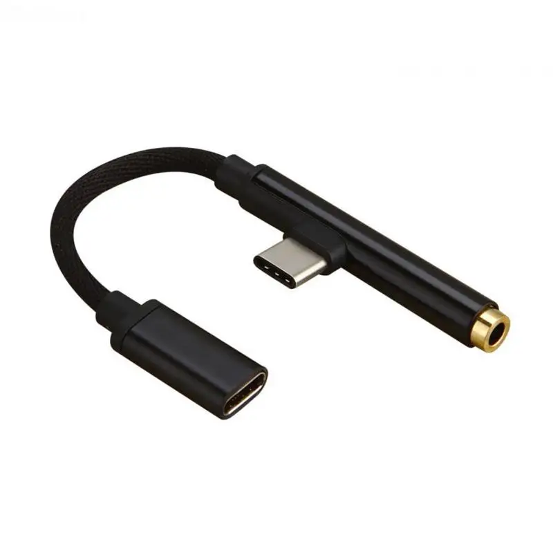 Aux аудио USB C зарядное устройство для Huawei Type к зарядный кабель 2 в 1 90 градусов 3 5 мм
