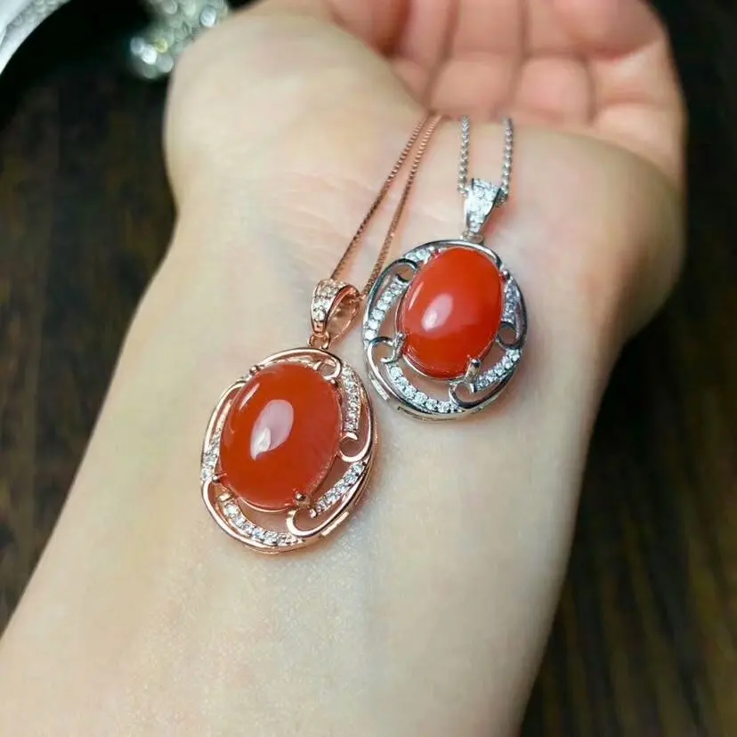 shilovem 925 silver sterling real Natural south Red agate rings fine Jewelry Christmas gift new trendy yhtz1014agnh | Украшения и