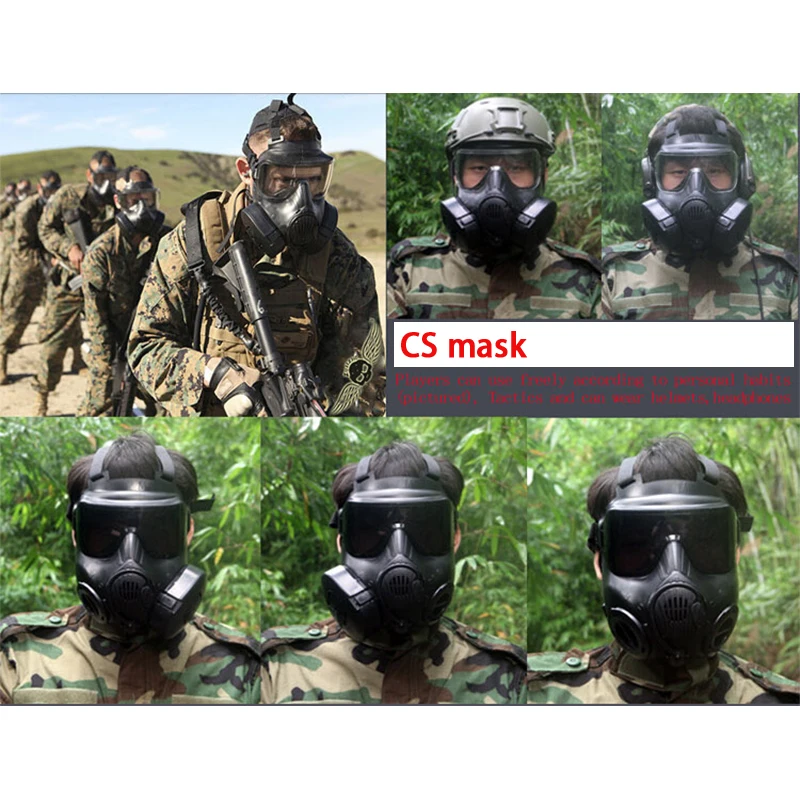 Новейшая маска для полного лица с черепом противотуманными очками CS тактическая