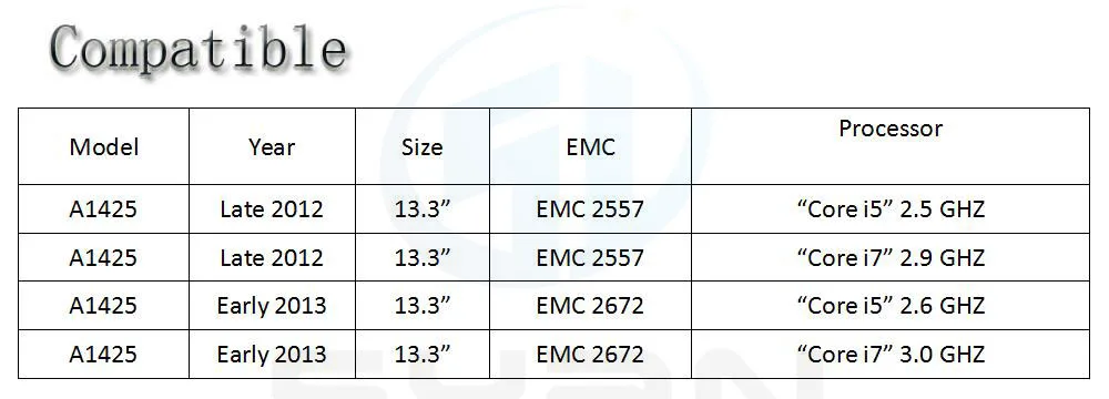 A1425 материнская плата для Macbook Pro retina 13," 2,6 ГГц 8 Гб логическая плата 820-3462-A 2012 2013