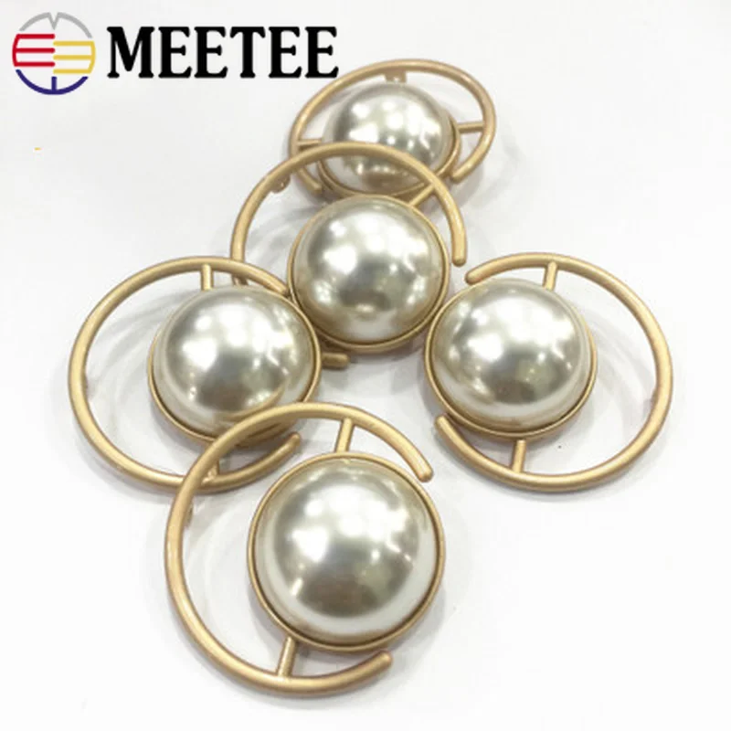 5 шт. 40 мм жемчужные круглые металлические пуговицы модное пальто с вырезами Botones