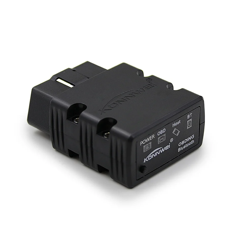 KONNWEI KW902 ELM327 V1.5 Bluetooth чип PIC18f25k80 OBDII считыватель кодов ELM 327 Автосканер rOBD2 диагностический инструмент Android PC icar2 - Цвет: BLACK