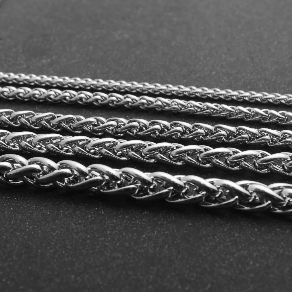 3/4/5/6mm Stainless Steel Mens Choker Chain Necklace 50/60/70/80cm Length Lobster Clasps Female Gift Jewelry Accessories | Украшения и