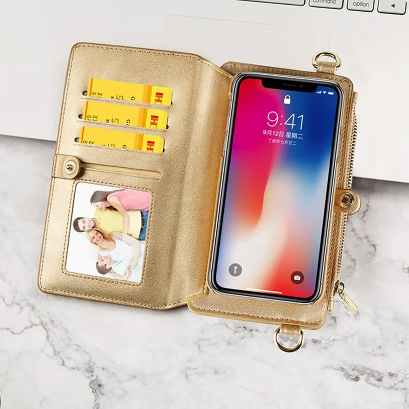 Женский чехол FTAIDKJ из искусственной кожи для iPhone XS Max XR 10 X многофункциональный