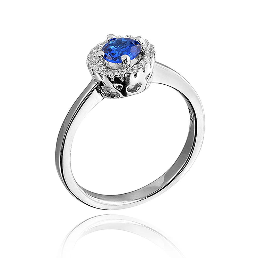 DORMITH 925 Стерлинговое Серебро классика Рубин красный или сапфировый синий AAA CZ