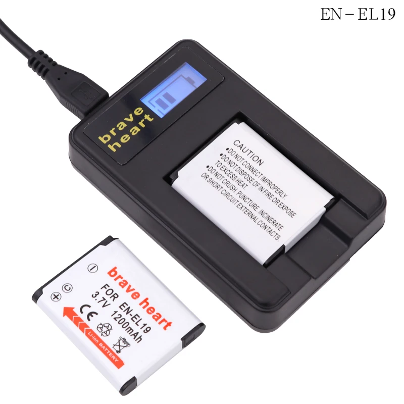3 шт. EN-EL19 RU EL19 Батарея + USB Dual Зарядное устройство для цифровой камеры Nikon Coolpix S3100
