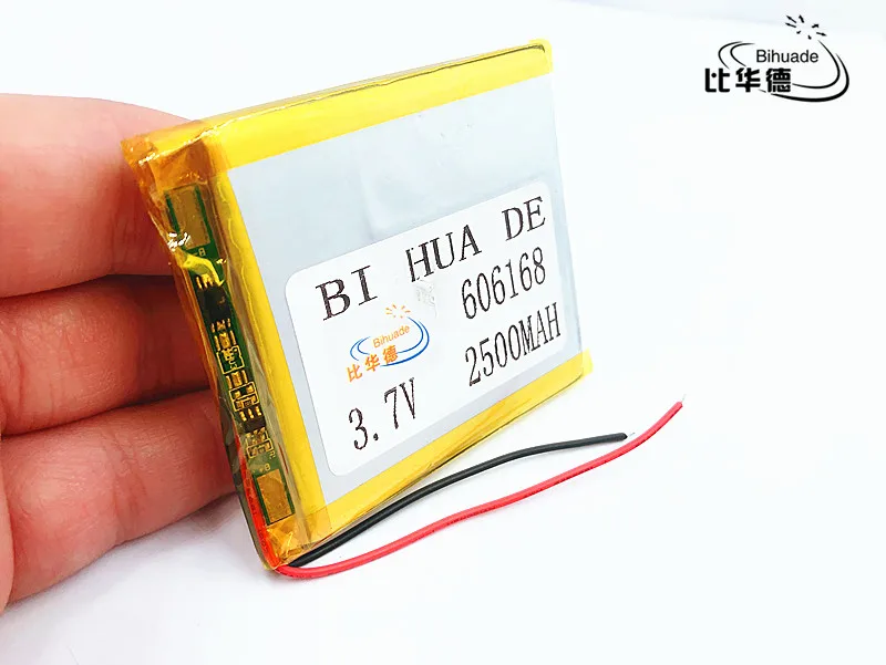 Li-po 3 7 V 2500 mAH 606168 полимерный литий-ионный/литий-ионный аккумулятор для GPS mp3 mp4 mp5 dvd