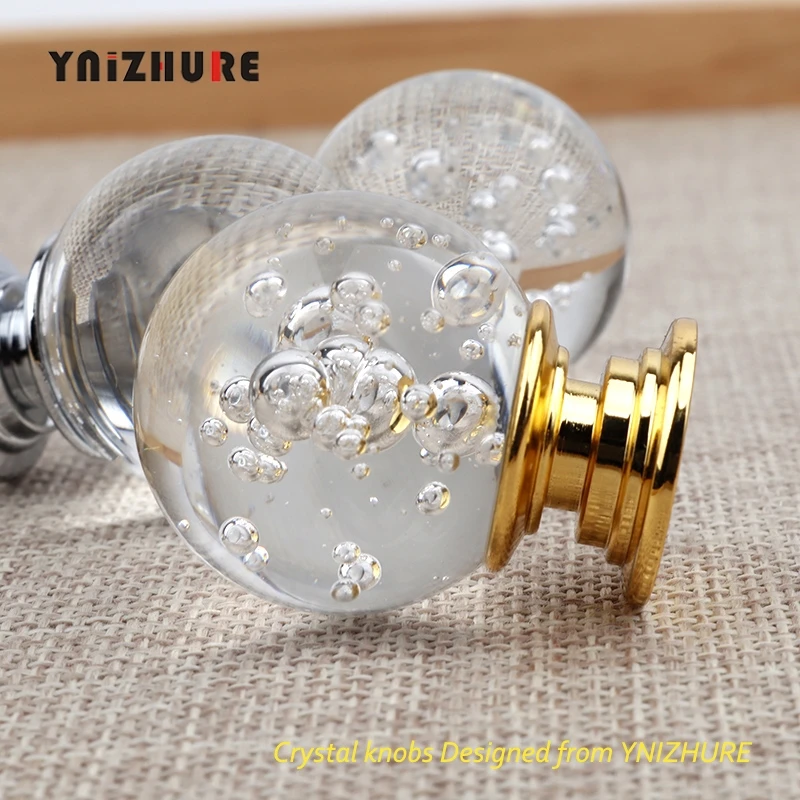 Ручки для шкафа ящики кухонного ручки из прозрачного хрустального стекла 30 мм 1