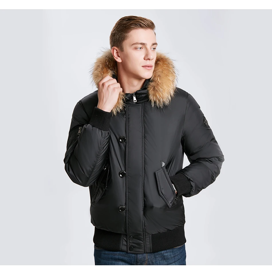 Snowclassic зимние мужские куртки для волос сгущающие теплые модные деловые случайные портье секция больших ярдов ветра 17533