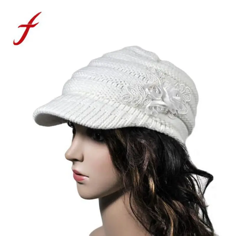 Женская вязаная шапка с блестками корейский стиль Осень зима 2018|Женские Skullies и