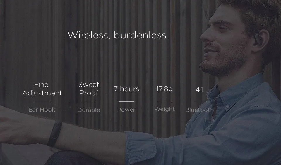 Оригинальные Xiaomi Bluetooth наушники гарнитура с микрофоном Спортивные Беспроводные наушники Bluetooth 4,1 IPX4 водонепроницаемые Xiaomi fron de ouvido