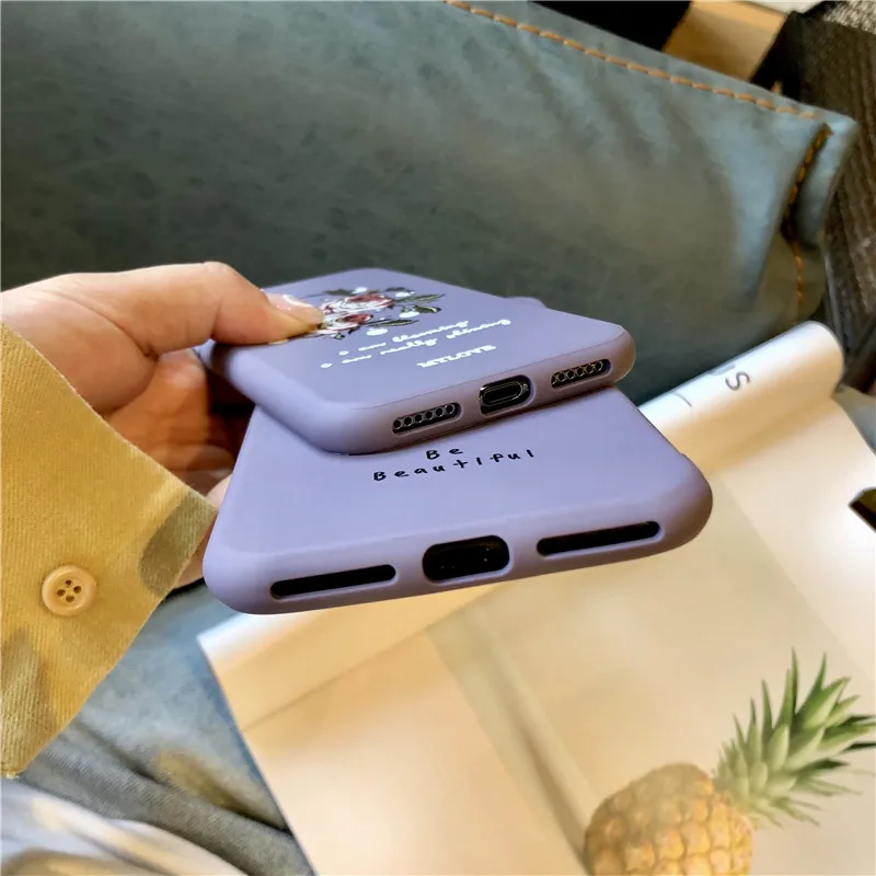 Фиолетовый цветок телефон чехол на айфон iphone 10 6 7 Plus для coque X 8 6s плюс мягкого