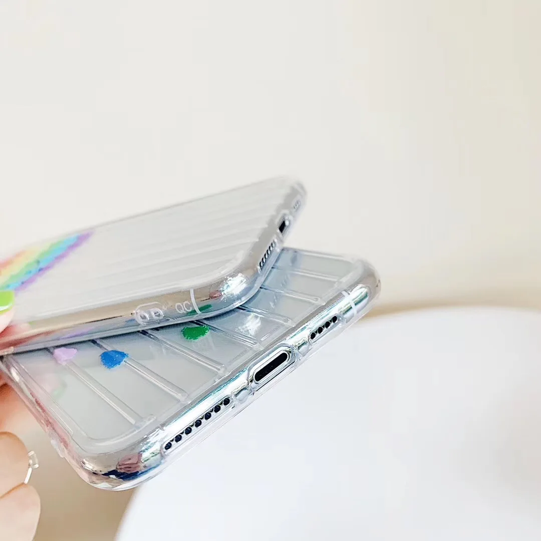 INS Корея Радуга облако смайлик телефон чехол для iPhone Xs MAX XR X 6 6s 7 8 plus чемодан дизайн