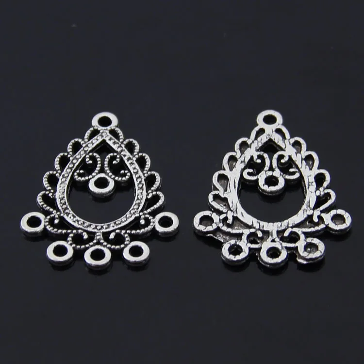 

Серьги женские филигранные с большими отверстиями, 22 х28 мм, 6 шт.