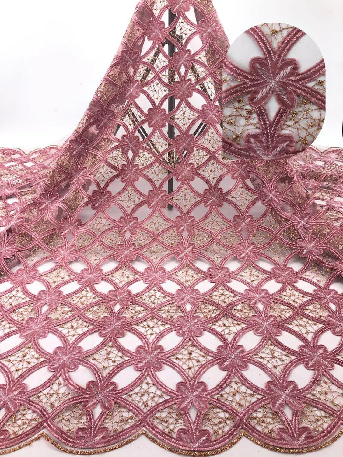 Новый дизайн французская нигерийская кружевная ткань высокого качества Тюль