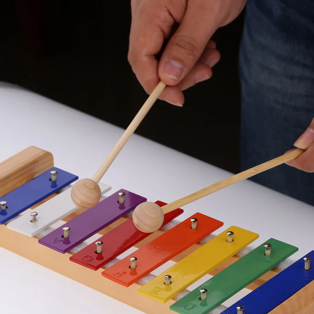 Красочные деревянные сосновые Ксилофоны 8-Примечание Мусял игрушка инструмент