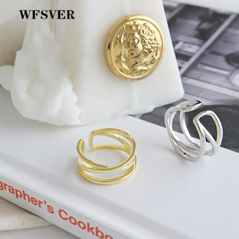 WFSVER кольцо из стерлингового серебра 925 для женщин в Корейском стиле