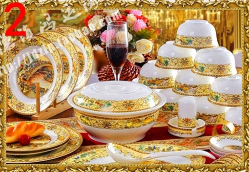 Керамическая посуда Jingdezhen 56 штук модный набор посуды|tableware party|set recordsset telephone |