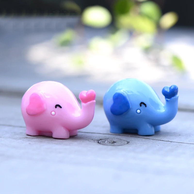 Новые 1 шт милый мультяшный слон DIY Смола Сказочный Сад ремесло украшения