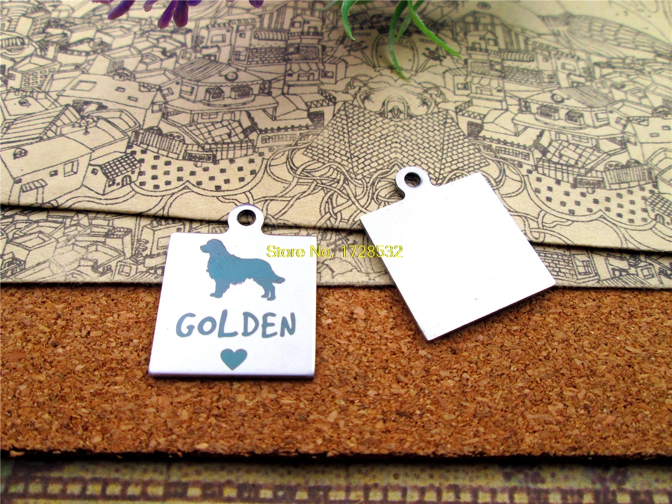 Подвески из нержавеющей стали 20 шт. немецкое ограждение/золотистые