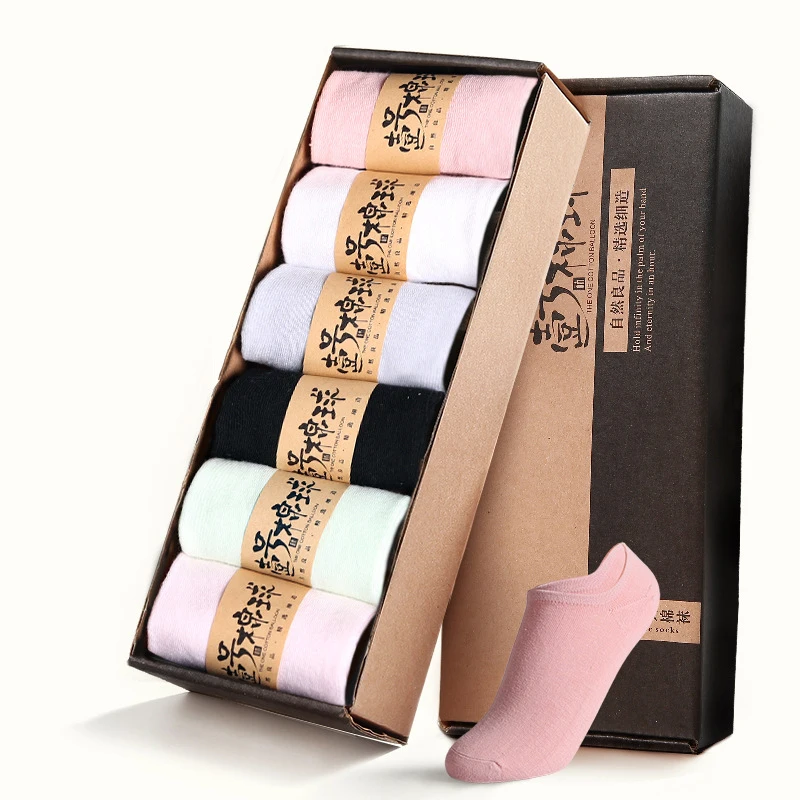 5 пар/лот женские хлопковые носки сезон лето-осень милые носки-башмачки ярких