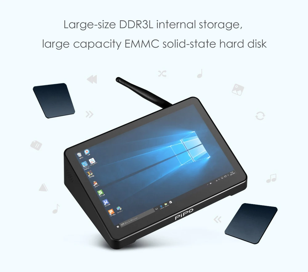 Pipo X12 Мини ПК Windows10 Cherry Trail Z8350 Intel HD rom WiFi 1000 Мбит/с BT4.0 поддержка 4K