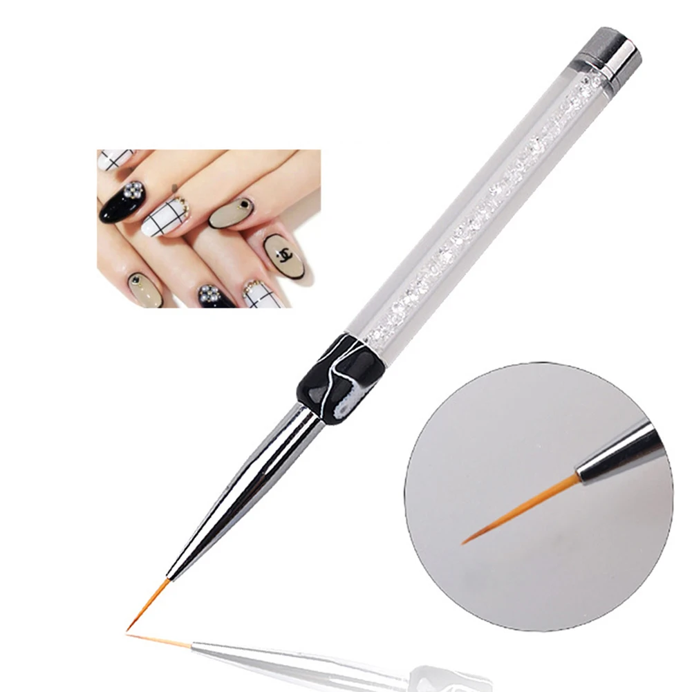Nail Art Brush 7mm 14mm UV Gel Polish Painting Drawing Line Pen Liner Tool DIY Manicure New | Красота и здоровье