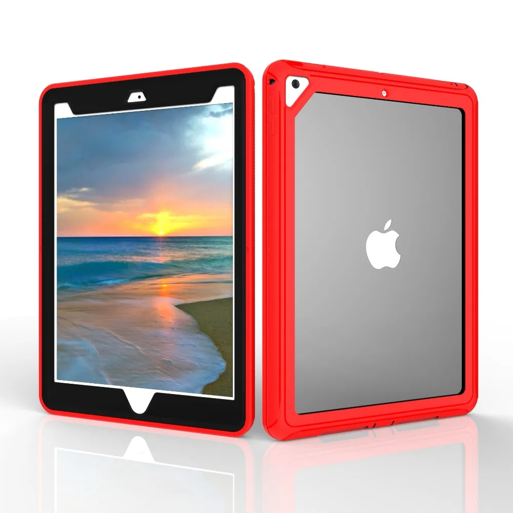 Для Apple новый iPad 9 7 2017 & 2018 PC + TPU броня противоударный защитный чехол с прозрачной