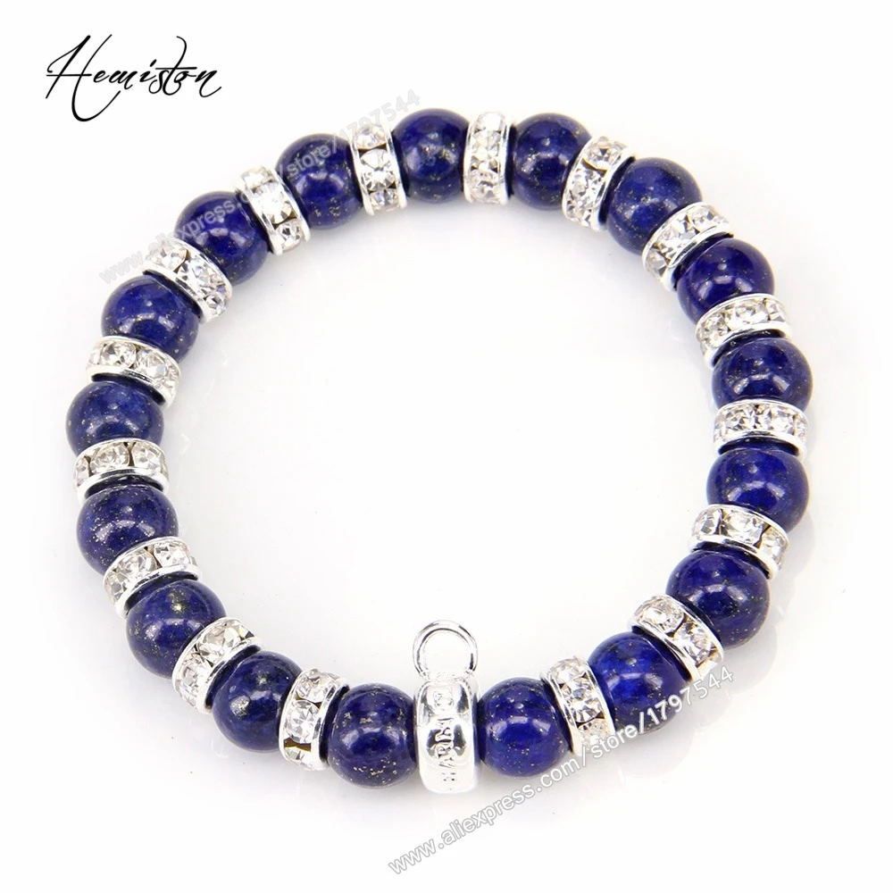 Браслет с бусинами Thomas Style Lapis Lazuli браслет Стразы фирменной подвеской бижутерия