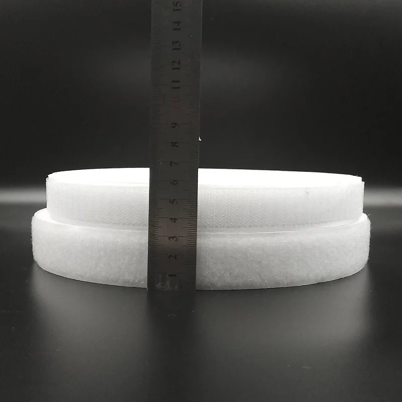 30mm white 16/25/30/40/50/100 мм* 1 м/пара черный, белый цвет лента-липучка «Magic Tape» крюк и петля Самоклеящиеся Застежки ленты без клея швейные принадлежности - Цвет: 30mm white