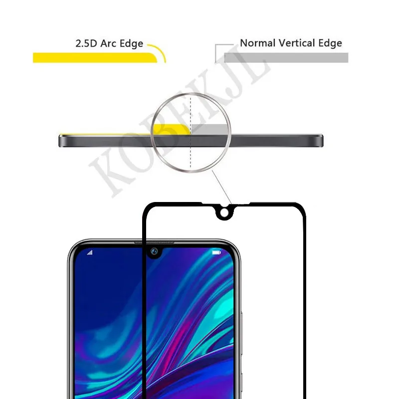 HD Screen Protector Huawei P Smart 2019 Tempered Glass For PSmart POT-LX1 POT-LX3 Full Cover Film 6.21 | Мобильные телефоны и