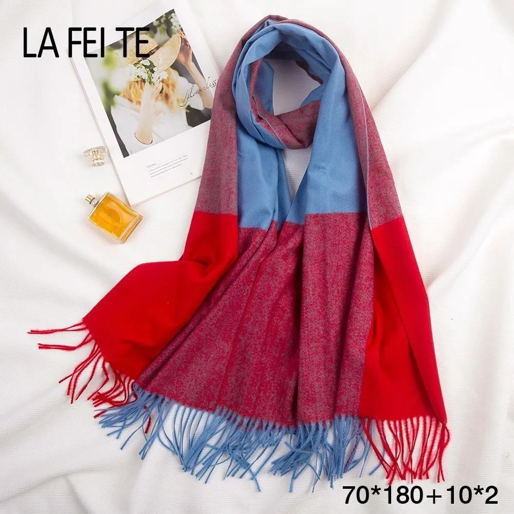Cashmere Scarf Women Wool Foulard Hijab Kerchief Bandana Trumpet Sjaals Voor Dames Plaid Poncho For Ladies |