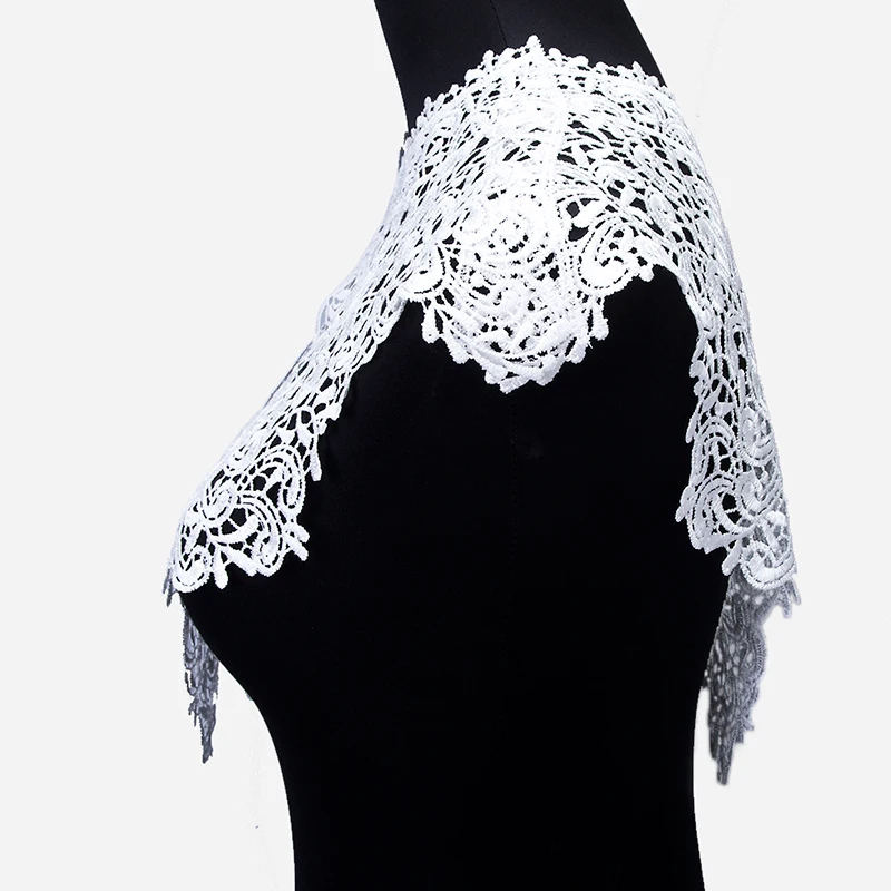 

Misaya 1pc Polyester Big V Neck 4 Colors Lace Collar Fabric,DIY handmade Wedding Dress Collar Lace For Sewing Supplies Crafts