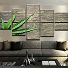 Современная Картина на холсте с принтом HD для гостиной, 5 панелей, деревянная доска из сорняка, Модульная картина, настенное искусство, Декоративные плакаты, рамка