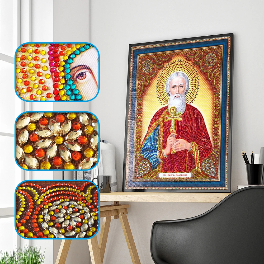 DIY Алмазная картина крестиком люди 3D Мозаика специальная форма религиозная