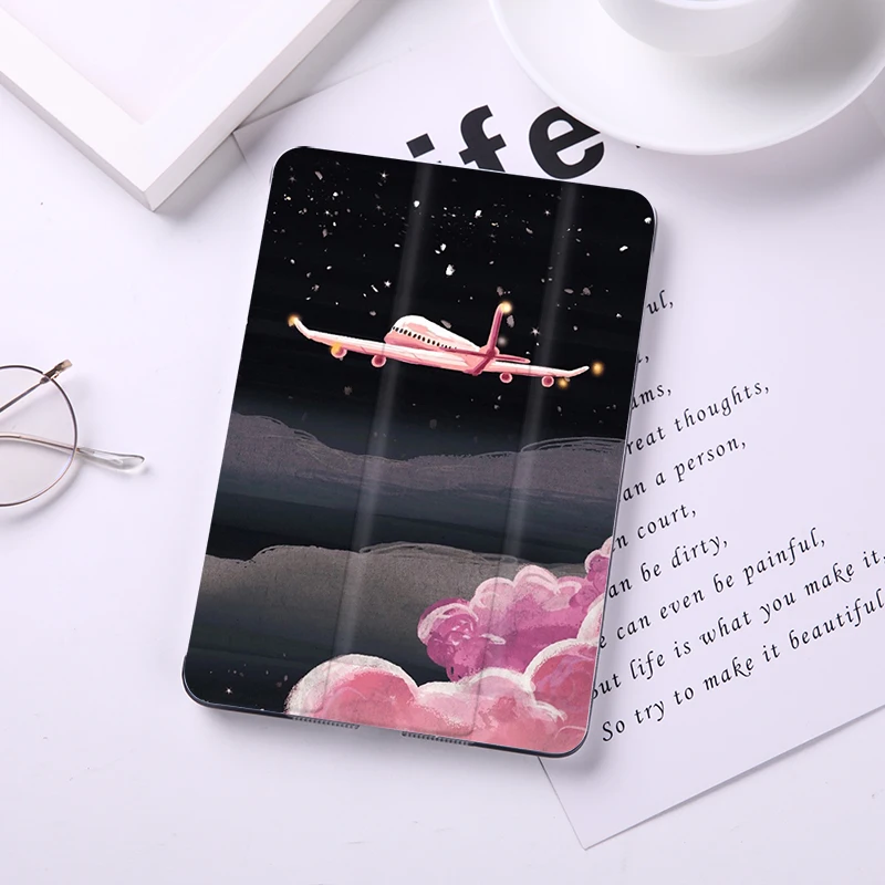 Чехол для ipad mini 1/2/3/4 mini 5, Жесткий Чехол-книжка с Умной подставкой, чехол из искусственной кожи с принтом красивого ночного неба, чехол с Луной, чехол
