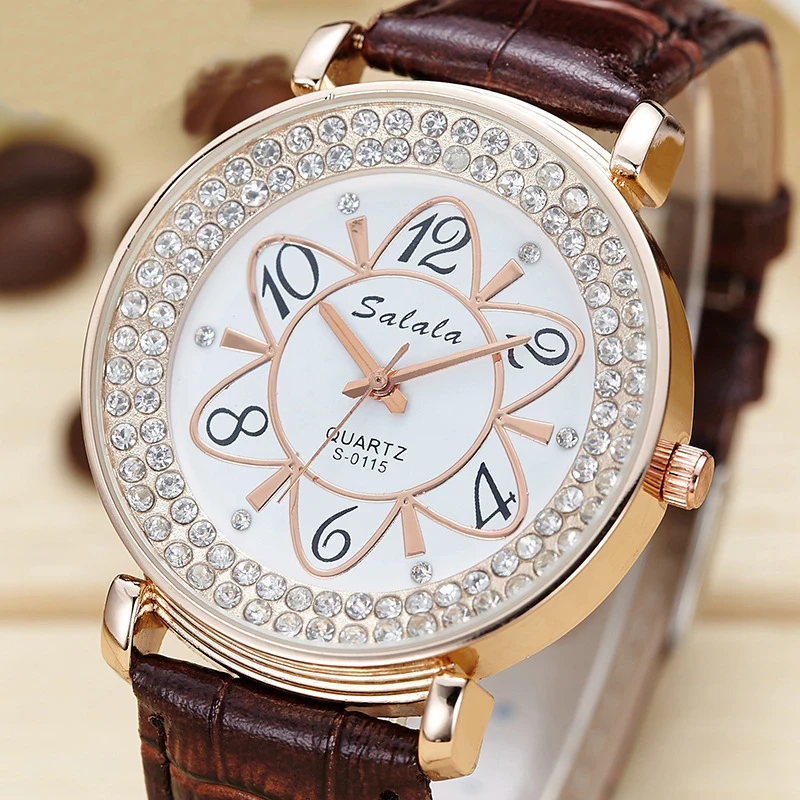 Новый Модный Топ бренд Повседневное Для женщин наручные часы Алмазный Rhinestone