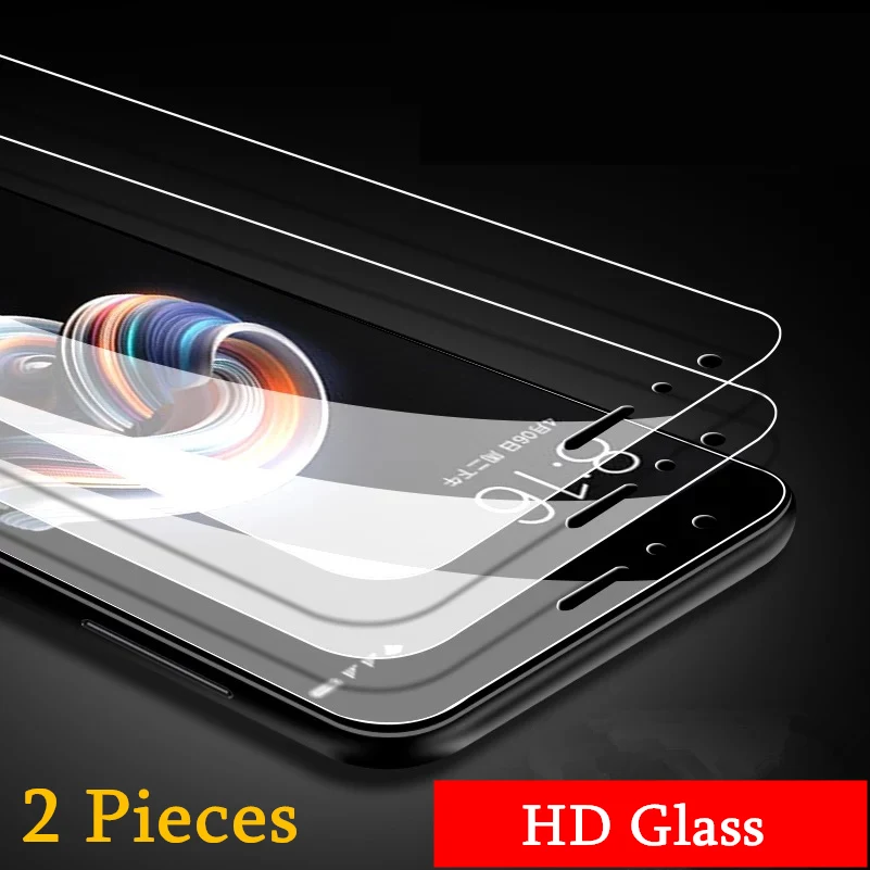 2Pcs HD glass Закаленное стекло 9H для Xiaomi Mi Note 3 Mi 6, Защитное стекло для экрана Xiaomi mi 8, Xiaomi mi 8 se, защитная пленка - Цвет: 2Pcs HD glass