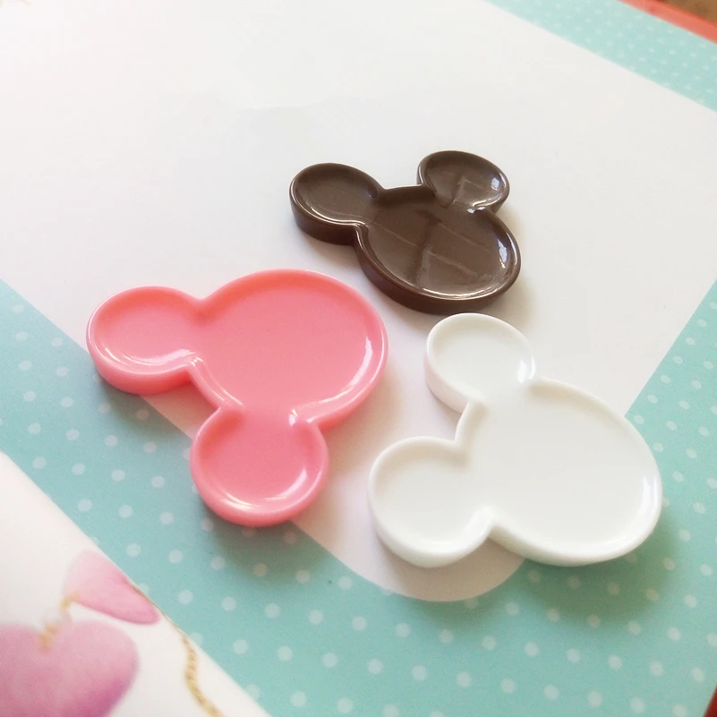 Миниатюрный кавайный кабошон Tanduzi в форме ушей МИККИ мини-полимерные пластины с
