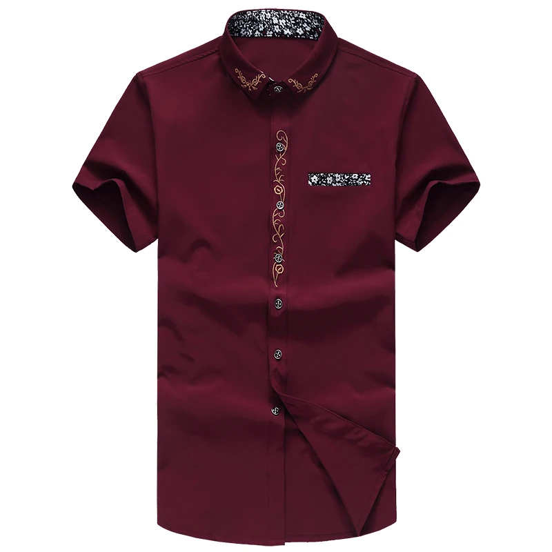 Рубашка мужская оверсайз с коротким рукавом модная сорочка в повседневном и